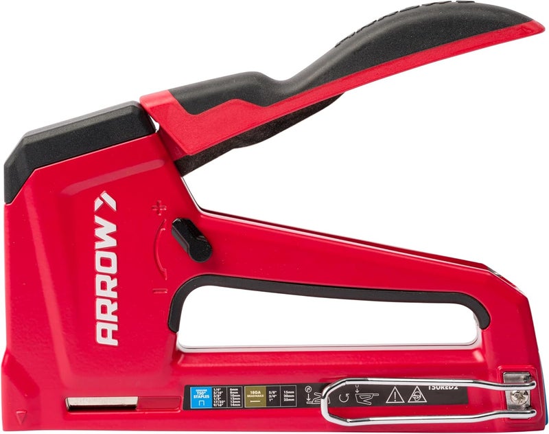 Arrow Fastener Arrow T50RED2 Heavy Duty Manual 2-in-1 Staple Gun and Brad Nailer for Upholstery, Framing, Insulation, Crafts, and Furniture, Red - Image 1